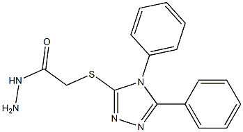 2-[(4,5-diphenyl-4H-1,2,4-triazol-3-yl)thio]acetohydrazide 结构式