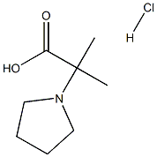 2-methyl-2-pyrrolidin-1-ylpropanoic acid hydrochloride 结构式