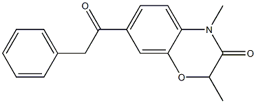 2,4-Dimethyl-7-phenylacetyl-4H-1,4-benzoxazin-3(2H)-one 结构式