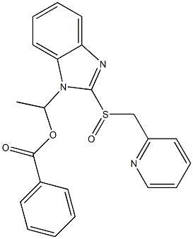 1-(1-Benzoyloxyethyl)-2-[(2-pyridinyl)methylsulfinyl]-1H-benzimidazole 结构式