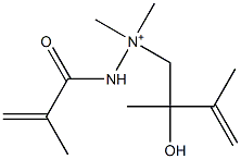 1,1-Dimethyl-1-(2,3-dimethyl-2-hydroxy-3-butenyl)-2-methacryloylhydrazinium 结构式