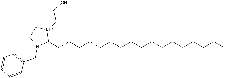 2-Heptadecyl-4,5-dihydro-1-(2-hydroxyethyl)-3-phenylmethyl-1H-imidazol-1-ium 结构式