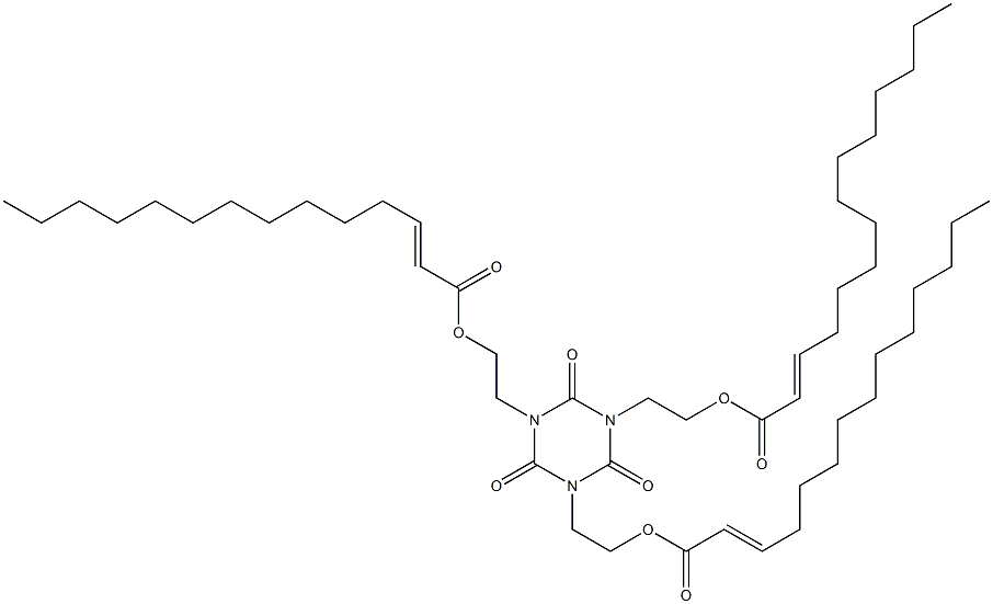1,3,5-Tris[2-(2-tetradecenoyloxy)ethyl]hexahydro-1,3,5-triazine-2,4,6-trione 结构式
