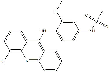 N-[4-[(4-Chloro-9-acridinyl)amino]-3-methoxyphenyl]methanesulfonamide 结构式