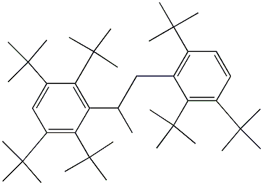 2-(2,3,5,6-Tetra-tert-butylphenyl)-1-(2,3,6-tri-tert-butylphenyl)propane 结构式
