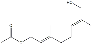 (2E,6E)-3,7-Dimethyl-2,6-octadiene-1,8-diol 1-acetate 结构式