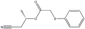 (Phenylthio)acetic acid (S)-1-(cyanomethyl)ethyl ester 结构式