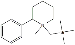 1-(Trimethylsilylmethyl)-1-methyl-2-phenylpiperidinium 结构式