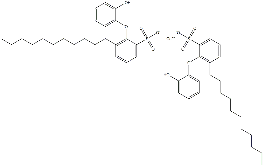 Bis(2'-hydroxy-6-undecyl[oxybisbenzene]-2-sulfonic acid)calcium salt 结构式