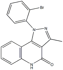 1-(2-Bromophenyl)-3-methyl-1H-pyrazolo[4,3-c]quinolin-4(5H)-one 结构式