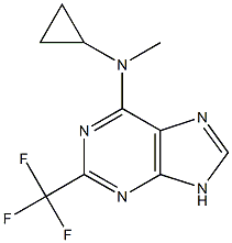 6-(N-Cyclopropylmethylamino)-2-trifluoromethyl-9H-purine 结构式