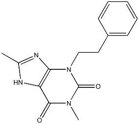 1,8-Dimethyl-3-phenethylxanthine 结构式