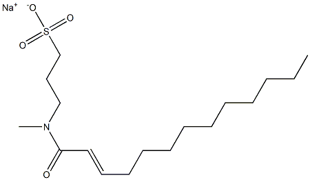 3-[N-(2-Tridecenoyl)-N-methylamino]-1-propanesulfonic acid sodium salt 结构式