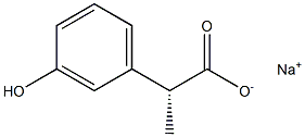 [R,(-)]-2-(m-Hydroxyphenyl)propionic acid sodium salt 结构式