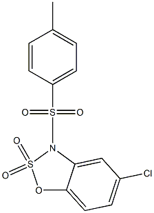 5-Chloro-3-[(4-methylphenyl)sulfonyl]-3H-1,2,3-benzoxathiazole 2,2-dioxide 结构式