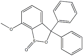 3,3-Diphenyl-7-methoxy-3H-2,1-benzoxathiole 1-oxide 结构式