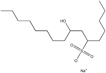 8-Hydroxyhexadecane-6-sulfonic acid sodium salt 结构式