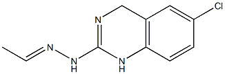 Acetaldehyde [[6-chloro-1,4-dihydroquinazolin]-2-yl]hydrazone 结构式