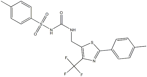 1-[2-(4-Methylphenyl)-4-(trifluoromethyl)thiazol-5-ylmethyl]-3-(4-methylphenylsulfonyl)urea 结构式