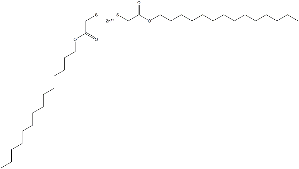 Zinc bis[(tetradecyloxycarbonyl)methanethiolate] 结构式