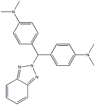 2-[4,4'-Bis(dimethylamino)benzhydryl]-2H-benzotriazole 结构式