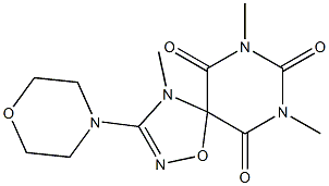 3-Morpholino-4,7,9-trimethyl-1-oxa-2,4,7,9-tetraazaspiro[4.5]dec-2-ene-6,8,10-trione 结构式