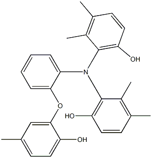 N,N-Bis(6-hydroxy-2,3-dimethylphenyl)-2-(2-hydroxy-5-methylphenoxy)benzenamine 结构式