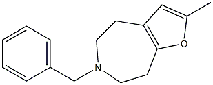 6-Benzyl-5,6,7,8-tetrahydro-2-methyl-4H-furo[2,3-d]azepine 结构式