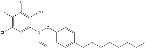 2-(4-Octylphenoxyformylamino)-4,6-dichloro-5-methylphenol 结构式
