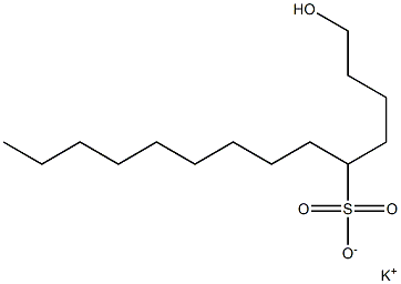 1-Hydroxytetradecane-5-sulfonic acid potassium salt 结构式