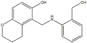 3,4-Dihydro-5-(2-hydroxymethylphehylaminomethyl)-2H-1-benzopyran-6-ol 结构式