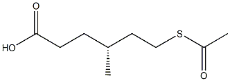 [R,(-)]-6-(Acetylthio)-4-methylhexanoic acid 结构式
