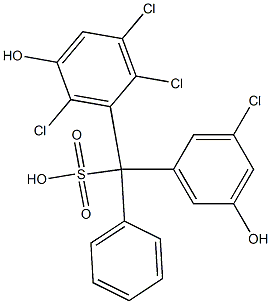 (3-Chloro-5-hydroxyphenyl)(2,3,6-trichloro-5-hydroxyphenyl)phenylmethanesulfonic acid 结构式