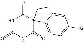 5-(p-Bromophenyl)-5-ethylbarbituric acid 结构式