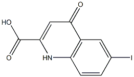 6-Iodo-1,4-dihydro-4-oxoquinoline-2-carboxylic acid 结构式