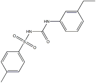 1-(3-Ethylphenyl)-3-(4-methylphenylsulfonyl)urea 结构式