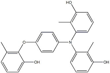 N,N-Bis(3-hydroxy-2-methylphenyl)-4-(2-hydroxy-6-methylphenoxy)benzenamine 结构式