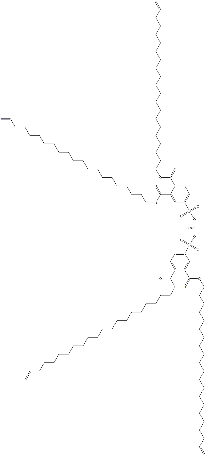 Bis[3,4-di(20-henicosenyloxycarbonyl)benzenesulfonic acid]calcium salt 结构式