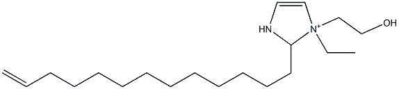 1-Ethyl-1-(2-hydroxyethyl)-2-(12-tridecenyl)-4-imidazoline-1-ium 结构式