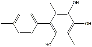3,6-Dimethyl-5-(4-methylphenyl)benzene-1,2,4-triol 结构式