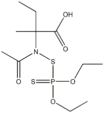 2-[[(Diethoxyphosphinothioyl)thio]acetylamino]-2-methylbutanoic acid 结构式