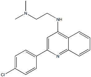 4-(2-Dimethylaminoethylamino)-2-(4-chlorophenyl)quinoline 结构式
