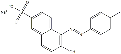 5-(4-Methylphenylazo)-6-hydroxy-2-naphthalenesulfonic acid sodium salt 结构式