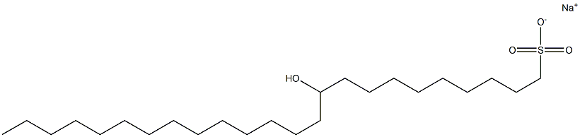 10-Hydroxytetracosane-1-sulfonic acid sodium salt 结构式