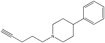 4-Phenyl-1-(4-pentynyl)piperidine 结构式