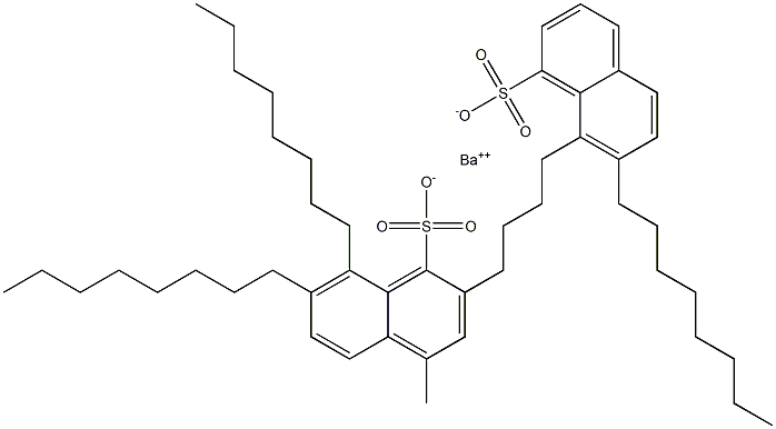 Bis(7,8-dioctyl-1-naphthalenesulfonic acid)barium salt 结构式