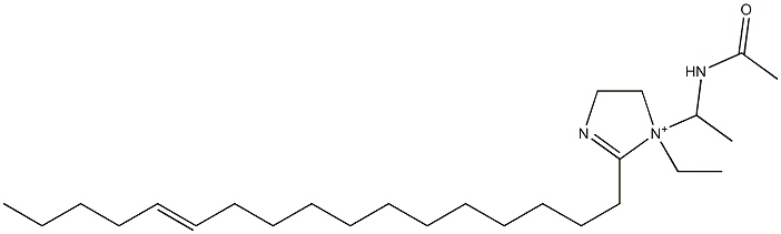 1-[1-(Acetylamino)ethyl]-1-ethyl-2-(12-heptadecenyl)-2-imidazoline-1-ium 结构式