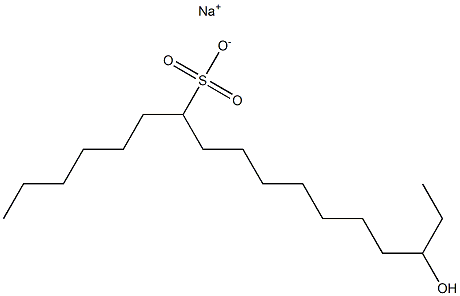 15-Hydroxyheptadecane-7-sulfonic acid sodium salt 结构式