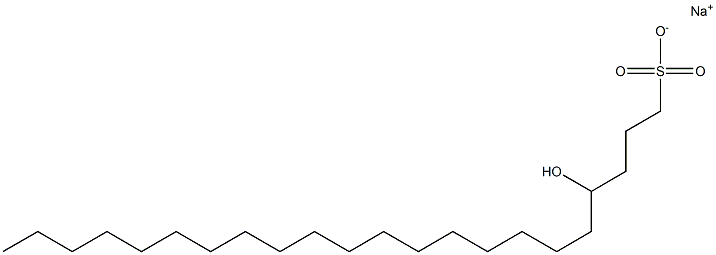 4-Hydroxydocosane-1-sulfonic acid sodium salt 结构式