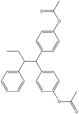 [4,4'-(2-Phenylbutylidene)bisphenol]diacetate 结构式